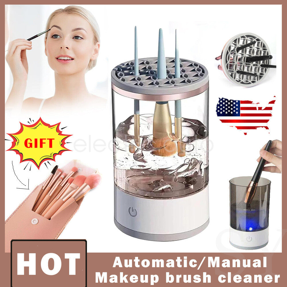 Portable Electric Makeup Brush Cleaner with USB Charging