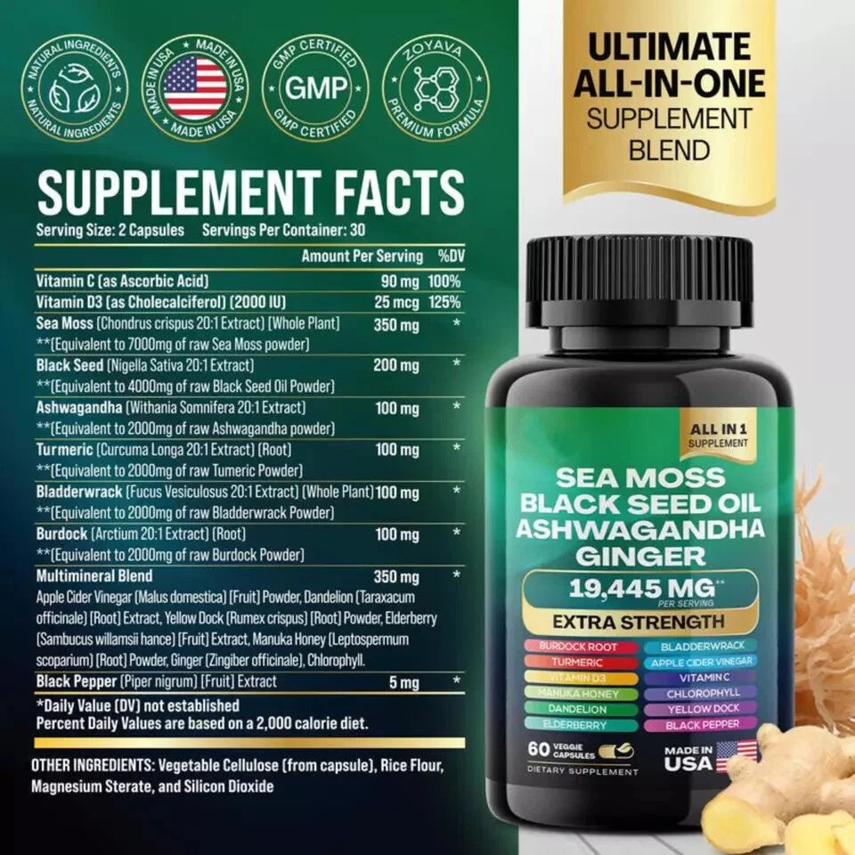 Sea Moss Supplement Capsules