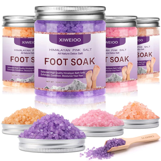 XIWEIOO Tea Tree Oil Foot Soak Stubborn Foot Odor Athletes Lavender Foot Soak with Pure Epsom Salt Soak Pedicure Salt Athletes Foot & Stubborn Foot Bath Salt Softens Calluses & Soothes Foot Care spa…